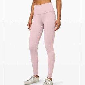 LULULEMON Smoky Blush Wunder Under High-Rise Tight 28" Luxtreme Active Yoga Sz 2
